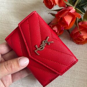 Red Quilted Card Holder